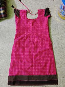 Vibrant Pink Checked Kurta
