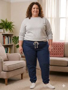 Comfortable Navy Blue Casual Pants Type Pyjama
