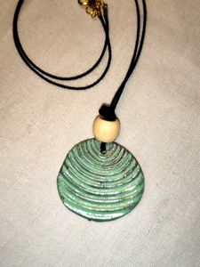Unique teal Pendant Necklace