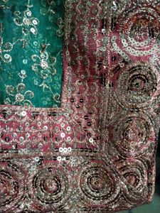 offer for today Elegant Emerald Green Silk Saree