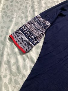 Nice Cotton Blend Embroidered Kurta
