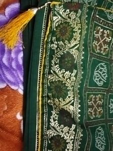 Beautiful Green Saree with yellow 🟡 blouse