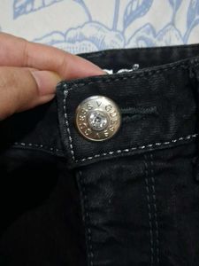 Guess Black Denim Mini Skirt