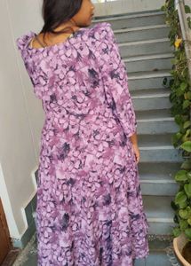 Elegant Floral Print Anarkali Kurti🤌🪷✨.size - X