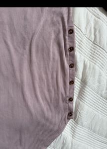Ribbed Button Detail Midi Dress