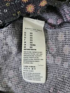 American Eagle Floral Baby Tee