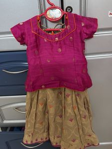 Traditional Chanderi Cotton Indian Girls' Outfit