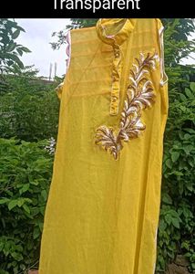 Yellow Embroidered Kurta