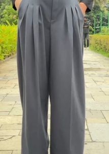 Grey formal trousers for women
