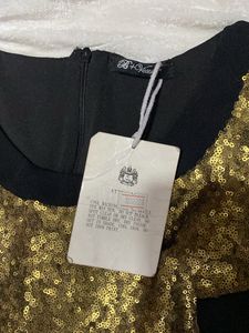 vintage sequins black dress
