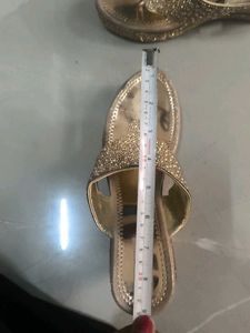 Elegant Embellished Gold Sandals