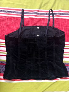 Black Velvet Corset Top