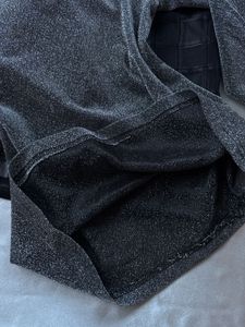 Sparkly Silver Turtleneck Top