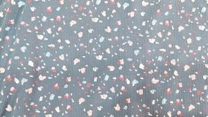 Blue Ditsy Print Cropped T-Shirt