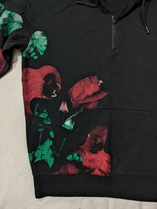 H&amp;M Floral Print Zip Hoodie