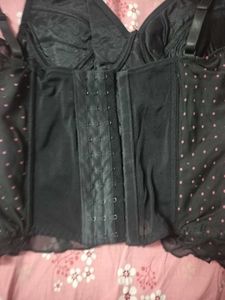 Black Polka Dot Corset Camisole