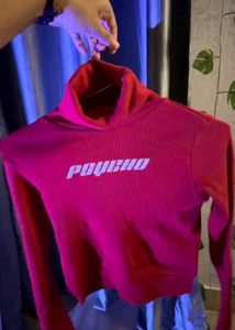 Fuchsia Ribbed Turtleneck Sweater
