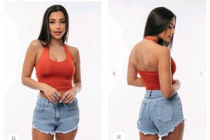 Orange Racerback Tank Top