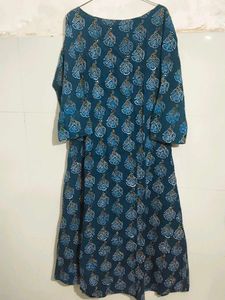 Beautiful Teal Printed Kurta