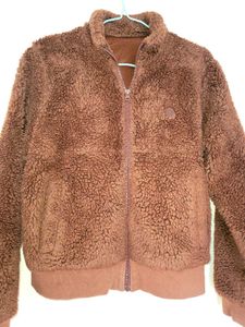 Cozy Brown Teddy Fleece Jacket