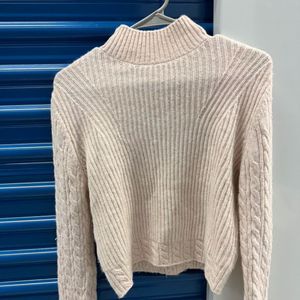 Mango Cable Knit Ribbed Pullover