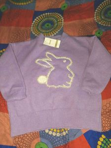Cute Purple Bunny Sweater