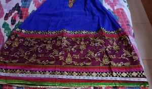 Vibrant Blue Embroidered Kurta bust 36, west 34,le