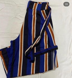 Striped Wide-Leg Pants