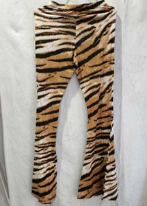 5229. Trendy Tiger Print Flare Pants
