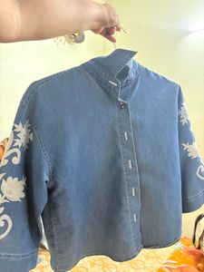 Embroidered Denim Shirt