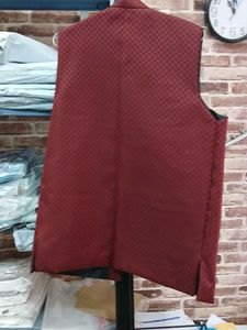 Men's Maroon Nehru Jacket