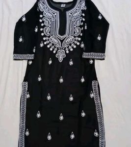 Black Embroidered Kurti