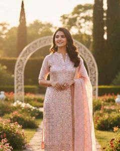 silk suit set with dupatta