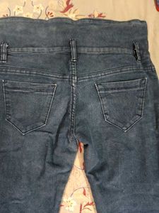High Waisted Blue Denim Jeans