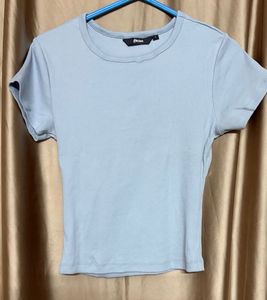 Light Blue Ribbed T-Shirt