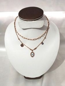 Anti Tarnish Double Layer Necklace,It Gives Trendy Looks With Evil Eyes For Nazar 🧿 rakshak