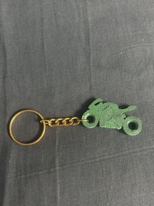 Green Motorcycle Keychain