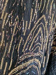 Embellished Black and Golden Lehenga