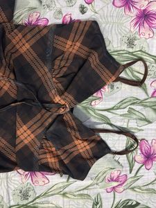 Chic Plaid Midi Dress