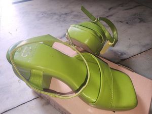 Vibrant Green Platform Heels