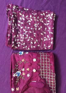 Cotton kurta Dupatta Hand Embroidered