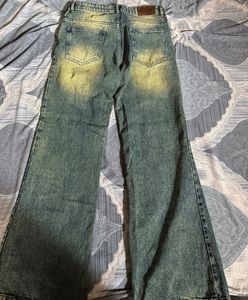 Retro Wash Wide Leg Jeans