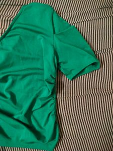 Green One-Shoulder Top