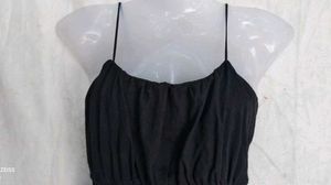Chic Black Spaghetti Strap Mini Dress