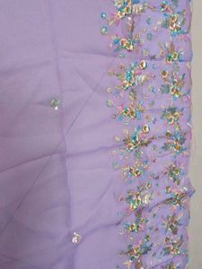 Lavender Colour Sari