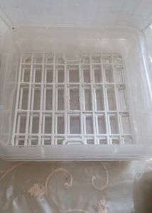 Set of Clear Plastic Storage Containers