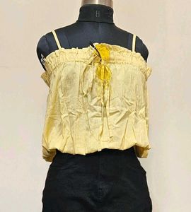 Yellow Spaghetti Top