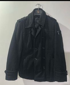 Stylish Black Peacoat Jacket