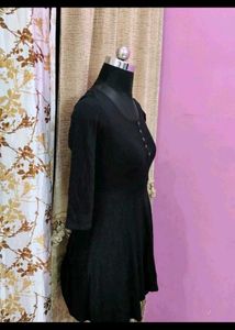 Casual Black Skater Dress