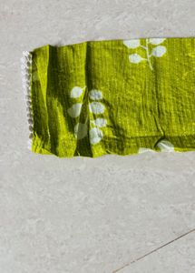 Green Leaf Print Kurta